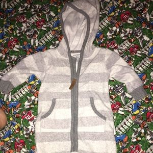 Gray and white body onesie from Carter’s